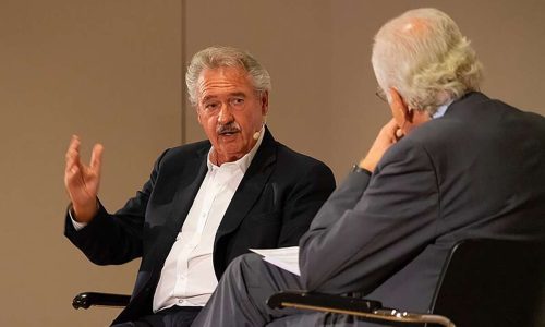 Der damalige Außenminister von Luxemburg, Jean Asselborn, diskutiert mit Ulrich Deppendorf über Europa.